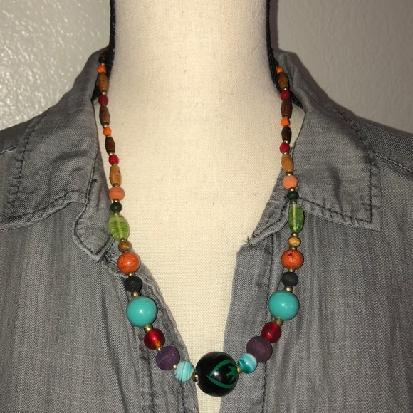 Multicolored Beaded Necklace - Picture 2 of 5